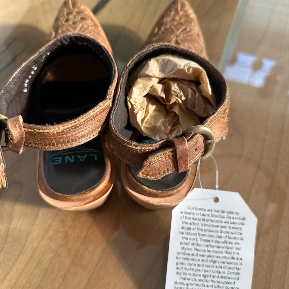 Lane Women's Tan Embroidered Mules - Picture 7 of 11